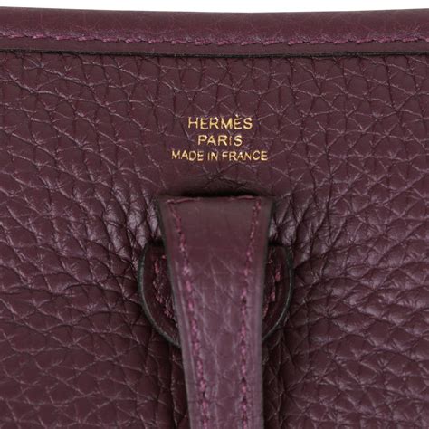 Hermes Evelyne TPM Cassis Clemence Gold Hardware